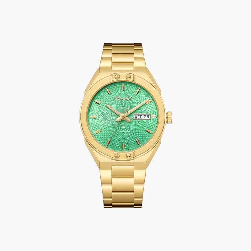 OMAX Gold Stainless Steel Men's Watch - Image 1